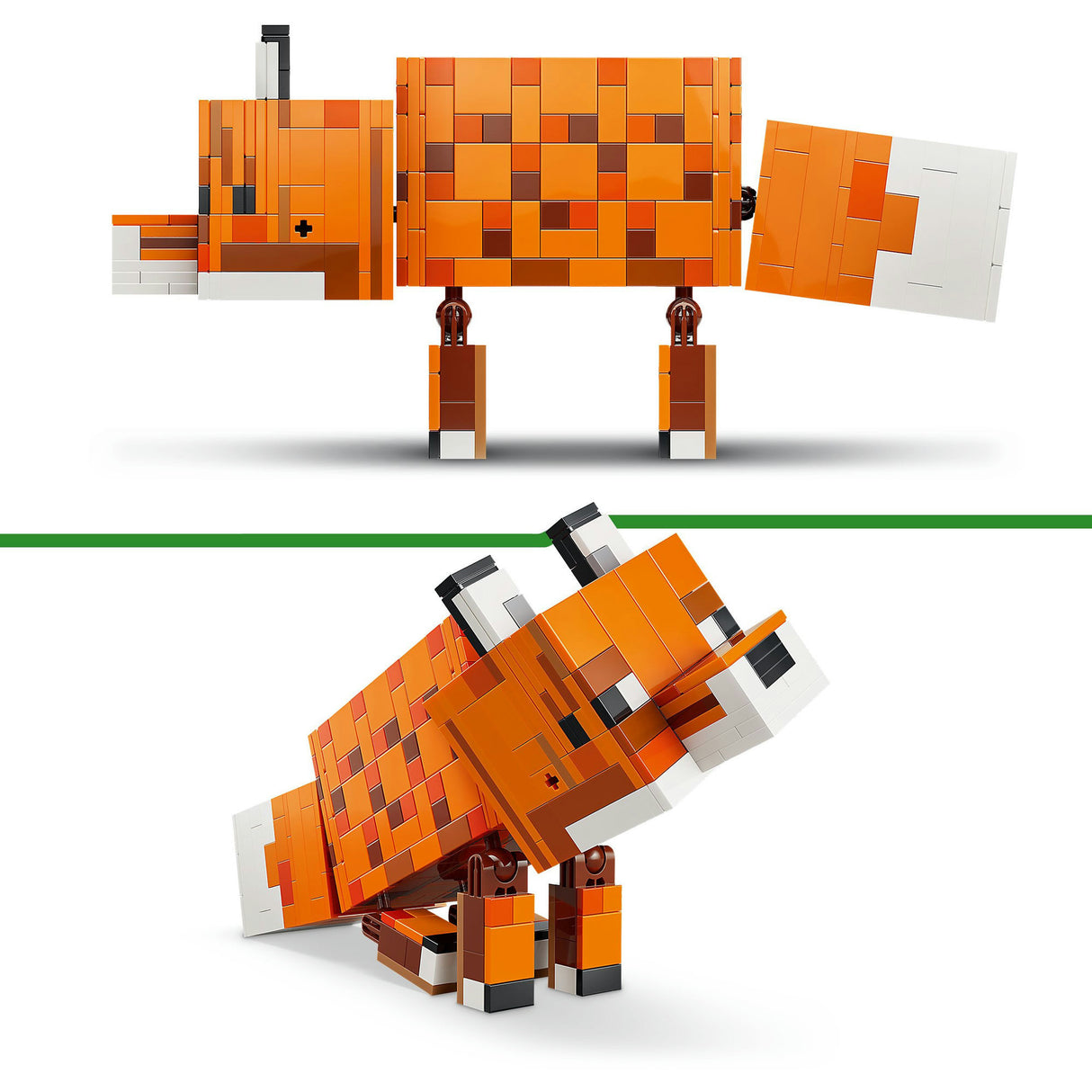 Lego Minecraft der Fuchs, Kinderzimmerdekoration und Tierspielzeug für Kinder – 21588