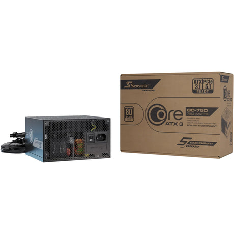 Seasonic Core GC-750 ATX 3.1 750 Watt Netzteil (schwarz, 1x 12V-2x6, 2x PCIe)