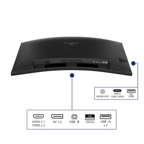 Philips 34b2n3500c 00 34 ultrawide monitor (zwart, 1x displayport, 1x hdmi, 1x usb-c, 3x usb-a, 120 hz)