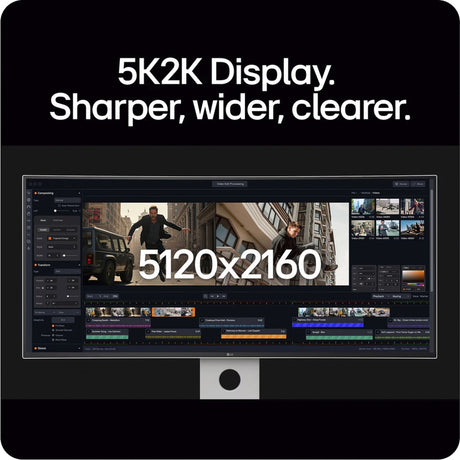 Lg ultrafine 40u990a-w 40 4k ultra hd curved ultrawide monitor (wit zwart, 1x displayport, 2x hdmi, 5x usb-c, 2x usb-a, 2x thunderbolt, 1x rj-45, 120 hz)
