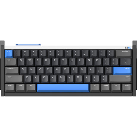 Iqunix EZ60 Magnetschalter-Gaming-Tastatur (schwarz, US-Layout (QWERTZ), Gateron Star Trail, 60 %, RGB, Double-Shot-PBT-Tastenkappen)