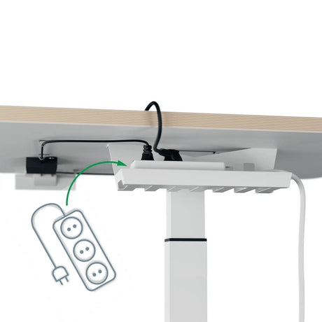 Leitz Ergo Sitz-Steh-Schreibtisch elektrisch – höhenverstellbar – kleiner Schreibtisch – mit Memory-Funktion – 80 x 60 cm – weiß