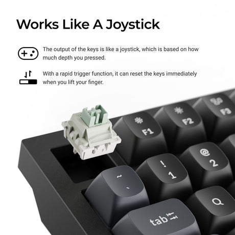 Keychron Q6 HE 8K-Magnetschalter-Tastatur (weiß, US-Layout (QWERTZ), ultraschnelles Lime, 100 %, RGB, Hot-Swap, 8K)