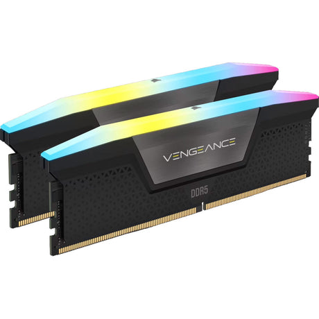 Corsair Vengeance RGB 16 GB DDR5-5200 (2x 8 GB) RAM (schwarz, cmh16gx5m2b5200c40, udimm, xmp 3.0)