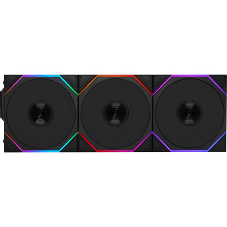 Lian Li Uni Fan TL 120 Wireless Reverse Blade RGB Gehäuselüfter (schwarz, 3 Stück, 120 x 124 x 28 mm, PWM, inkl. Controller)