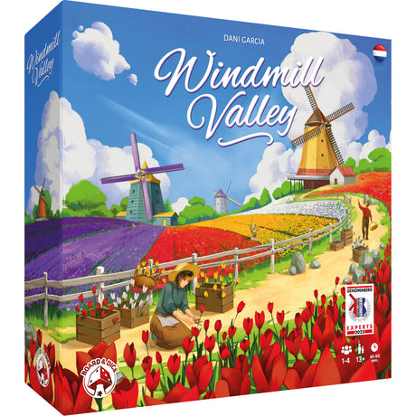 Asmodee Brettwürfel Windmühlental – Niederländisches Brettspiel für 1-4 Spieler