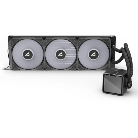 Sharkoon S100 ArGB Wasserkühlung (schwarz, 4-Pin-PWM-Lüfteranschluss)