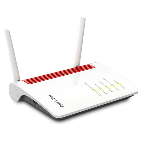 Fritz! Box 6850 4G Edition internationaler Router (weiß rot, Mesh-WLAN, 4G 3G)