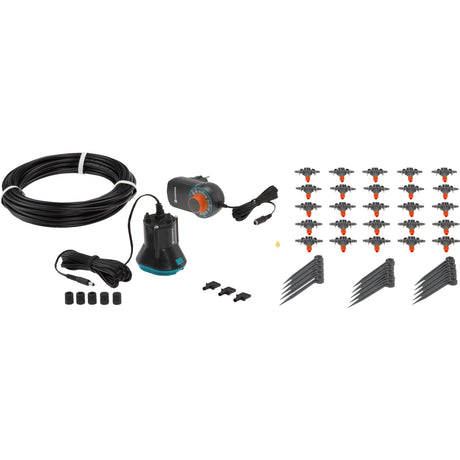 Gardena Set für vollautomatische Blumenkastenbewässerung, Bewässerungscomputer (grau schwarz, 1407-20)