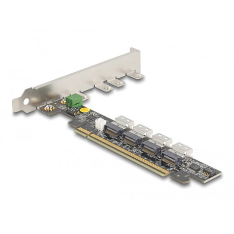 Delock PCI Express x16 Karte zu 4 x internem SFF-8654 4i NVME Netzwerkadapter