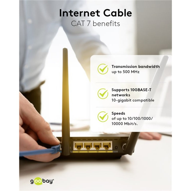 Goobay Patchkabel Cat 6a S FTP mit Cat 7 Kabel