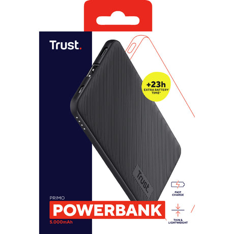 Trust Primo 5.000 mAh Öko-Powerbank (schwarz)