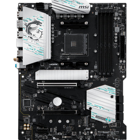 Msi b550 gaming wifi socket am4 moederbord (zwart zilver, gb-lan, wi-fi 5, bt, sound, atx)