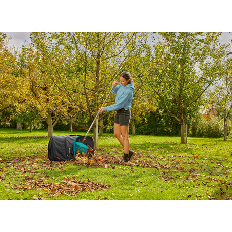 Gardena Gartenabfallsack Pop-Up rechteckig, Größe M (schwarz türkis, bis 130 Liter)