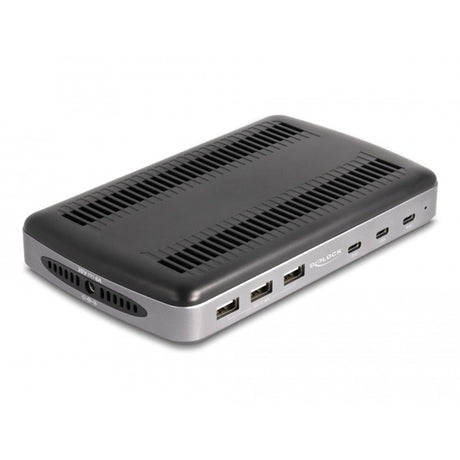 Delock USB-Ladestation mit 3 x USB Typ-C PD + 3 x USB Typ-A (112 W) (grau schwarz)