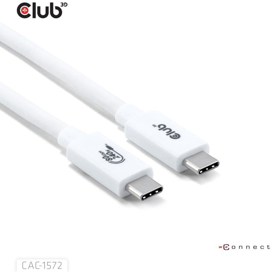 Club 3D USB-C 80 Gbit/s zertifiziert 240 W 8K 240 Hz