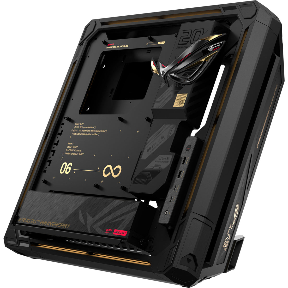 Asus rog gr20 edition 20 midi tower behuizing (zwart | 2x usb-a | 2x usb-c | rgb)