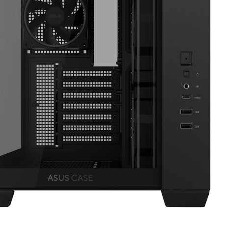 Asus a32 plus Midi-Tower-Gehäuse (schwarz | 2x USB-A | 1x USB-C | RGB | gehärtetes Glas)