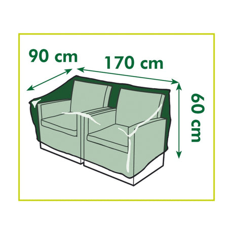 Nature Gartenmöbelbezug für 2-Sitzer-Lounge-Sofabezug (grau, 6031600)
