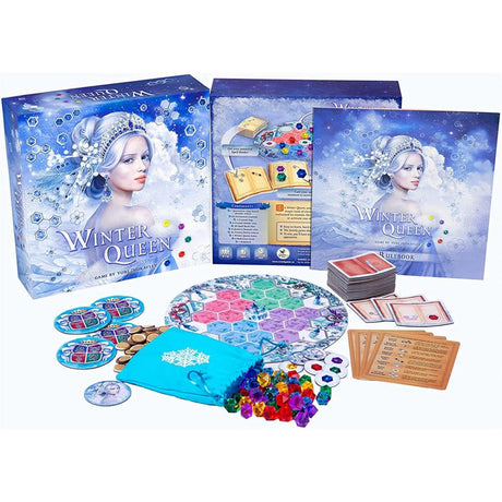 Europäisches Spielernetzwerk Winterkönigin-Brettspiel (englisch, 2 – 4 Spieler, 20 – 30 Minuten, ab 10 Jahren)