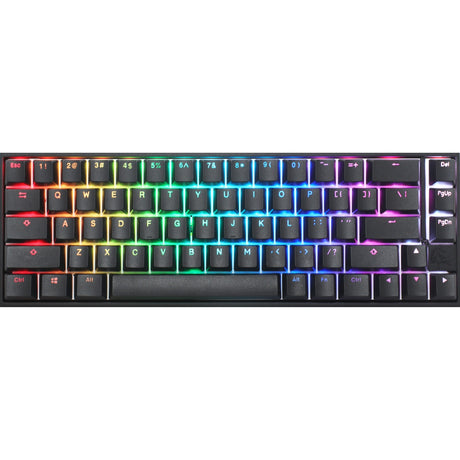 Mechanische Tastatur Ducky Mecha Pro SF RGB (Schwarz, US-Layout (QWERTY), Cherry MX Speed Silver, 65 %, RGB-LEDs, PBT Double-Shot)