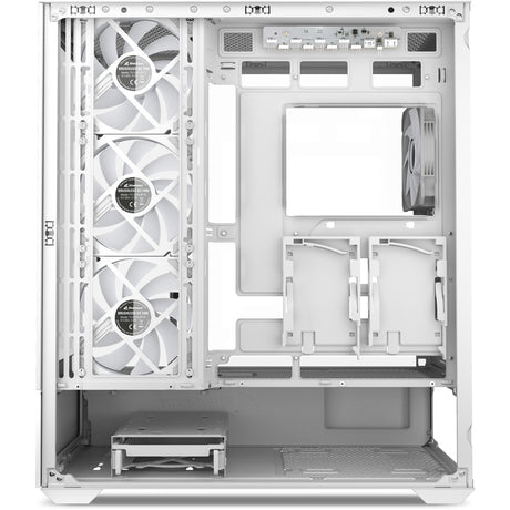 Sharkoon AK6 RGB Midi-Tower-Gehäuse (weiß | 2x USB-A | 1x USB-C | RGB | gehärtetes Glas)