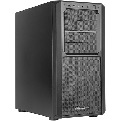 Silverstone sst-sed1-b Midi-Tower-Gehäuse (schwarz | 2x USB-A | 1x USB-C)