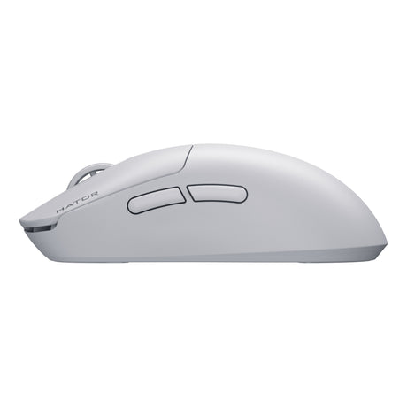 Hator quasar 3s ultima 8k wireless gaming muis (wit, 30 000 dpi, 2.4 ghz bluetooth usb)