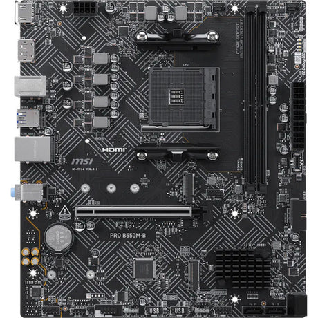 Msi pro b550m-b socket am4 moederbord (zwart, raid, gb-lan, sound, µatx)