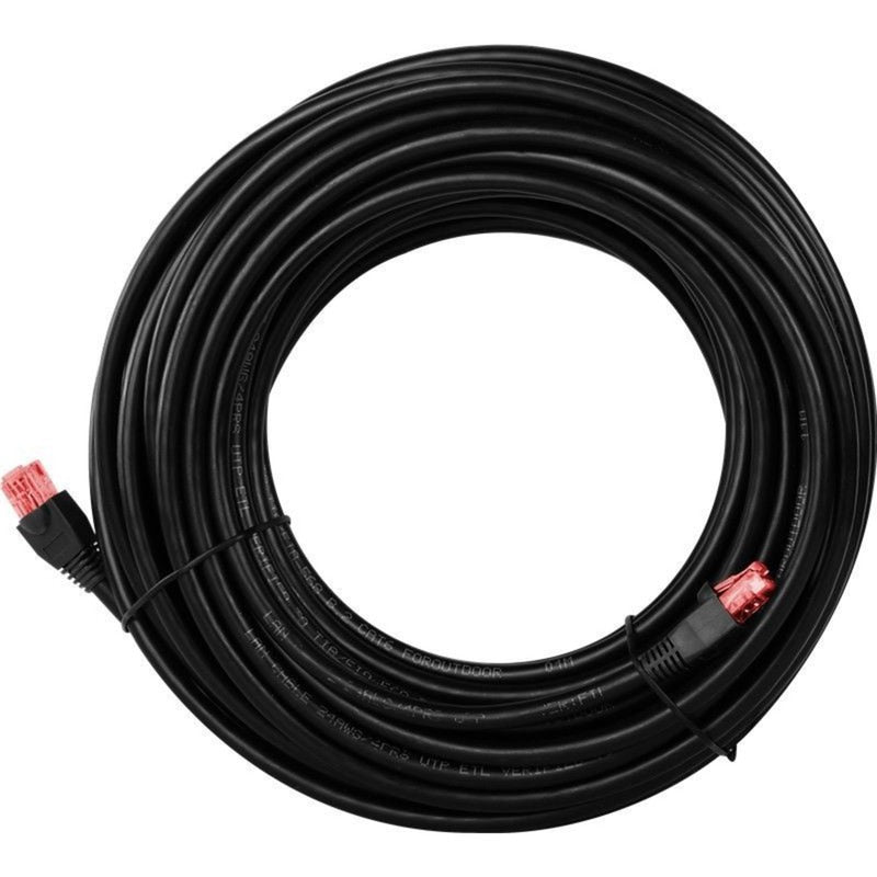 Goobay Cat.6 Netzwerkkabel (schwarz, 15 Meter, UUTP, Outdoor)
