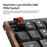 Keychron k3 max se qmk wireless custom mechanical keyboard (zwart, us lay-out (qwerty), milk pom brown, 75%, rgb, hot swap, 2.4 ghz | bluetooth 5.3 | usb-c)