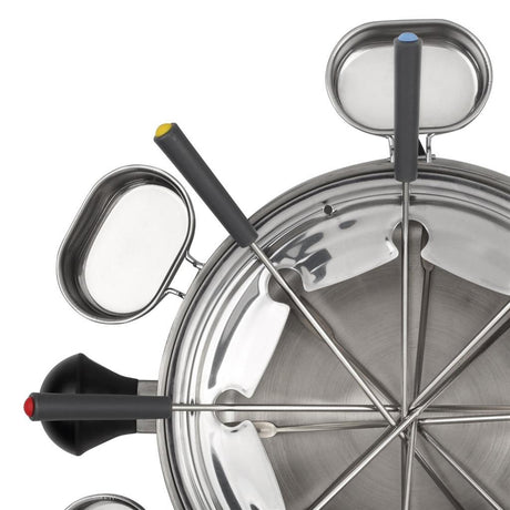 Tristar fo-1100 Fondue (Edelstahl, 8 Personen, 1300 W, geeignet für Öl, Schokolade und Käse)