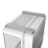 Asus TUF Gaming GT502 Horizon ArGB Midi-Tower-Gehäuse (weiß | 3x USB-A | 1x USB-C | gehärtetes Glas)