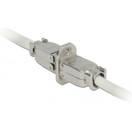 Delock Kupplung für Netzwerkkabel Cat.6a STP (Silber)