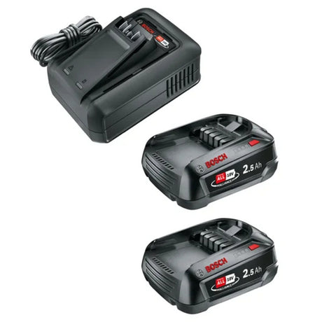 Gardena Starterkit P4A QC AL18V 44 + 2x 2,5 Ah | Schnellladegerät und Akkus-Set (schwarz, 14914-20 | Schnellladegerät AL18V-44 | 2x PBA 18V 2,5 Ah SOC-Akku)