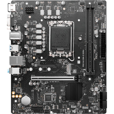 MSI Pro H610M-E DDR4 Sockel 1700 Mainboard (schwarz, GB-LAN, Sound, µATX)