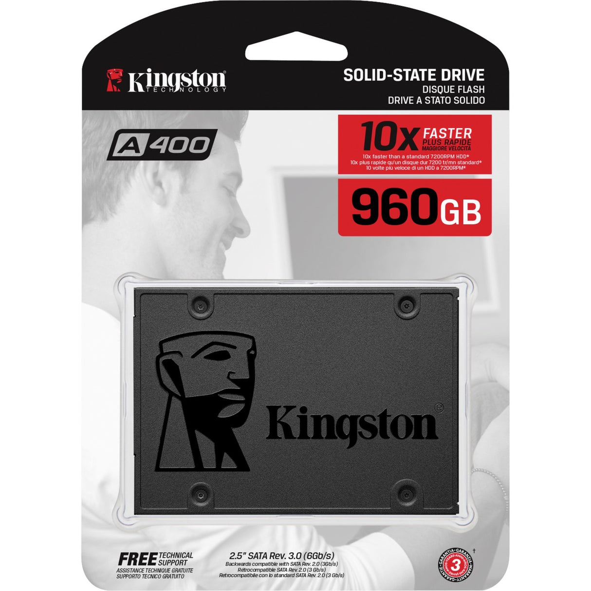 Kingston sa400s37 960g a400 SSD, 960 GB, 2,5, 500 MB s, SATA3 6 Gbit s