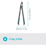 Gardena Amboss-Gartenschere Energycut Pro L, mit Ambossschliff (grautürkis, 75cm, für trockenes Holz)