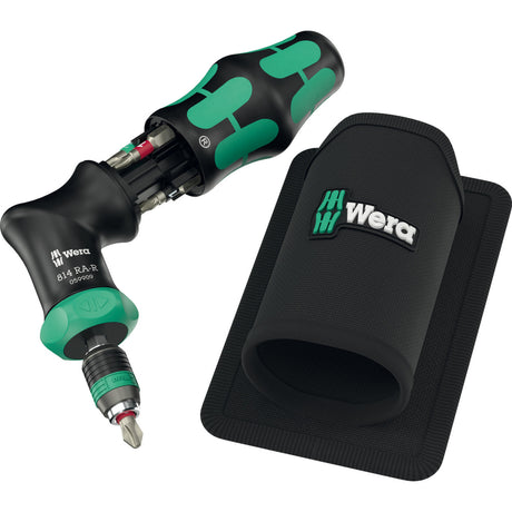 Wera kraftform kompakt Pistole RA -R 1, 7-teiliges Bit-Set (schwarz grün)