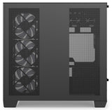 Sharkoon steel shark midi tower behuizing (zwart | 2x usb-a | 1x usb-c | rgb | tempered glass)