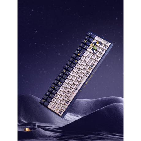 Iqunix F97 Starry Tryst RGB mechanische Gaming-Tastatur (dunkelblau, US-Layout (QWERTY), Iqunix Little Prince, 96 %, RGB-LEDs, Hot-Swap-fähig, PBT, 2,4 GHz | Bluetooth 5.1 | USB-C)