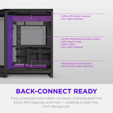 Nzxt h6 rgb+ midi tower behuizing (zwart | 2x usb-a | 1x usb-c | rgb | tempered glass)