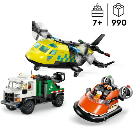Lego City tolle Fahrzeuge 60505 Flugzeug, Servicefahrzeug und Hovercraft-Remix