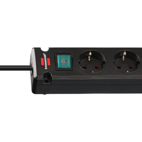 Brennerstuhl Bremounta Steckdosenleiste mit 2 USB C Ladebuchsen | 5-fach | schwarz | 3m h05vv-f 3g1,5 - 1150660415