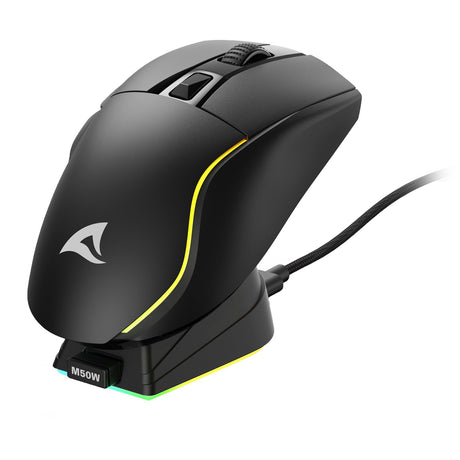 Sharkoon Skiller SGM50W Gaming-Maus (schwarz, 400–6400 dpi, RGB-LEDs)