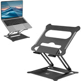 Act Connectivity Laptopständer, Aluminium, klappbar, stufenlos höhenverstellbar (schwarz)