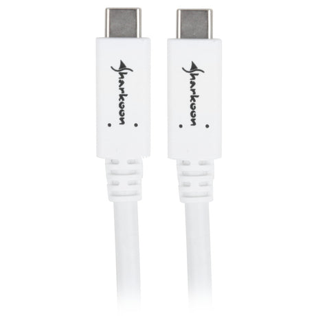 Sharkoon USB-C 3.2 > USB-C Kabel (weiß, 0,5 Meter)