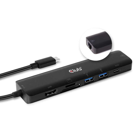 Club 3D CSV-1592 USB Typ C 7-in-1-Hub-Dockingstation (Schwarz)