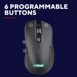 Trust GXT 931 YBar kabellose Gaming-Maus (schwarz, 200–7.200 dpi, 2,4 GHz Bluetooth USB)