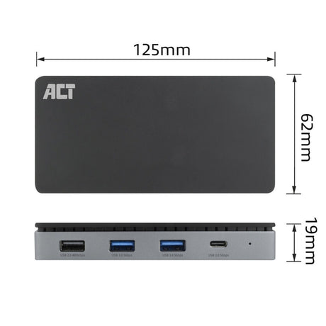 Act-Konnektivität USB-C 4K MST-Dockingstation (schwarzgrau)